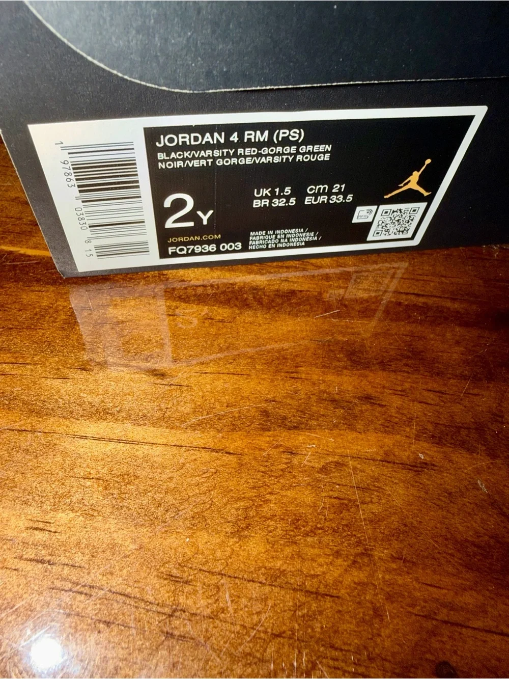 Jordan 4 RM Boys' Black & Green Jumpman Sneakers